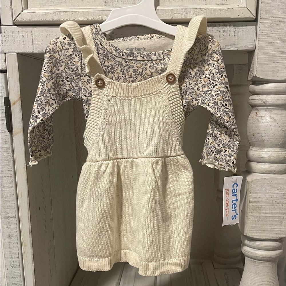 Carter's Ivory Knit Overalls for Kids